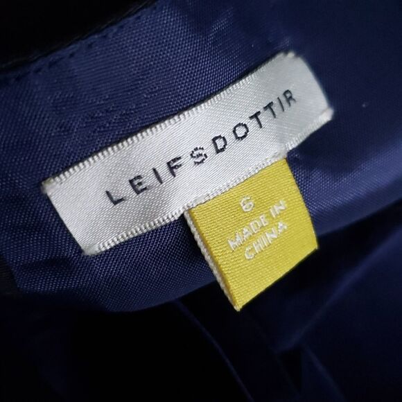 ANTHROPOLOGIE Leifsdottir Black Blue Ruffles Mini Dress - Picture 13 of 16